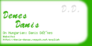 denes danis business card